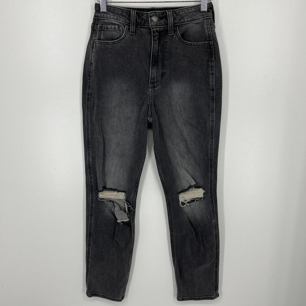 Hollister Jeans Women's Size 0R Gray Ultra High-Rise Mom Jean 24" Waist